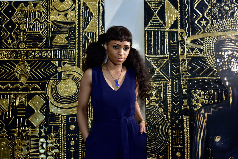 Lina Viktor, standing in front of some of the Constellation pieces. (Photo: Eugene Gologursky/Getty Images)